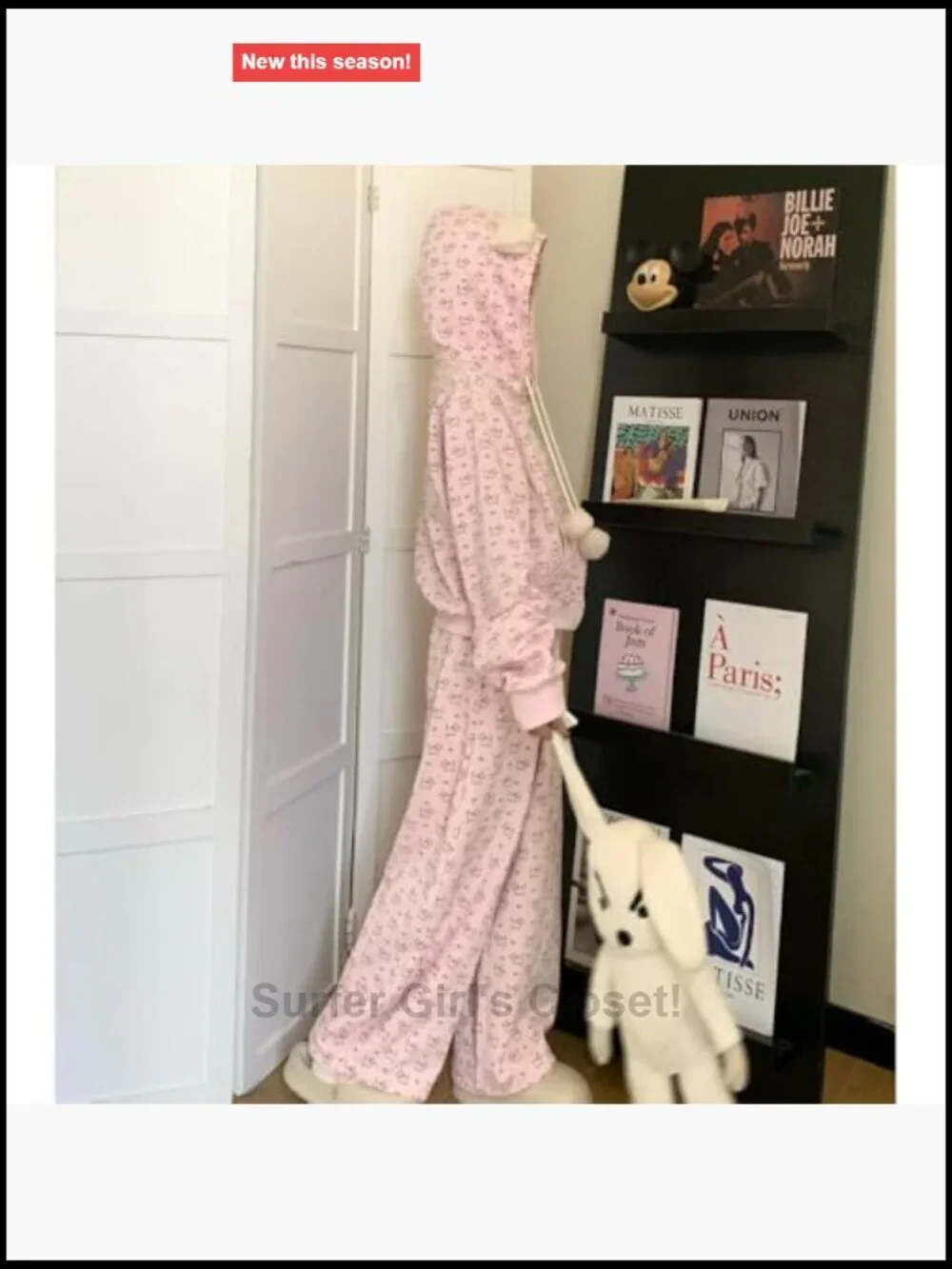 Kawaii Puppy Embroidery Hoodie & Pants Set Y2K Loose Fit Tracksuit